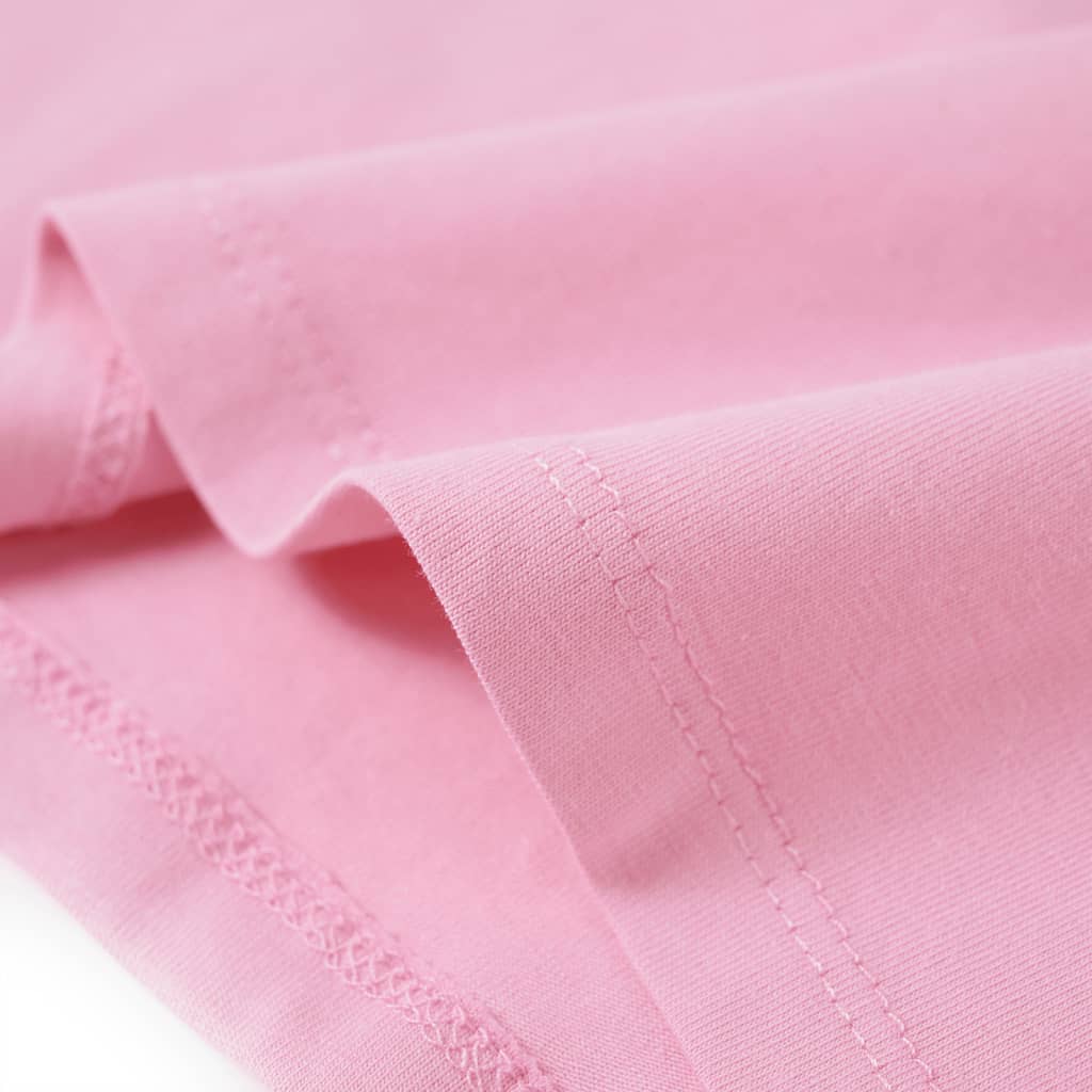 T-shirt manga curta para criança rosa-choque 92