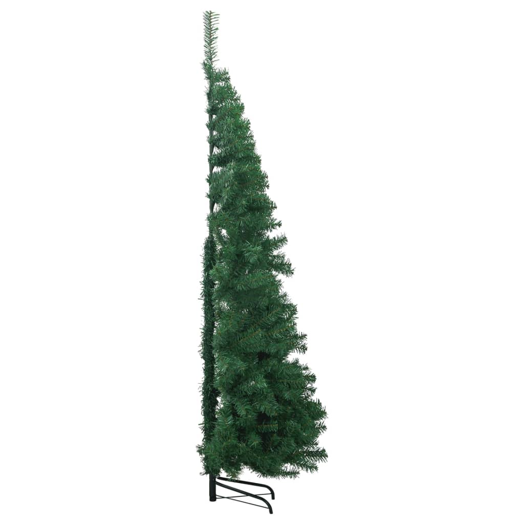 vidaXL Árvore de Natal artificial de canto 210 cm PVC verde