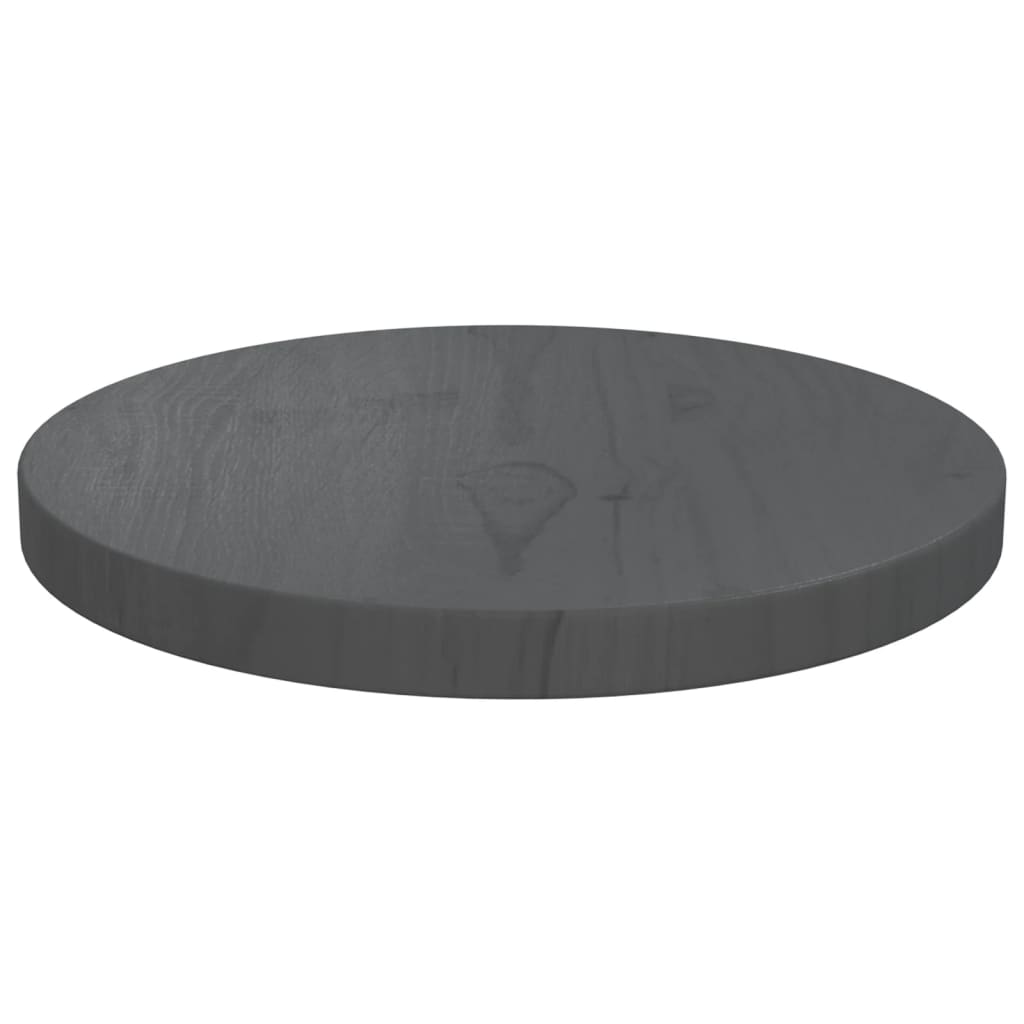 vidaXL Tampo de mesa pinho maciço Ø30x2,5 cm cinzento