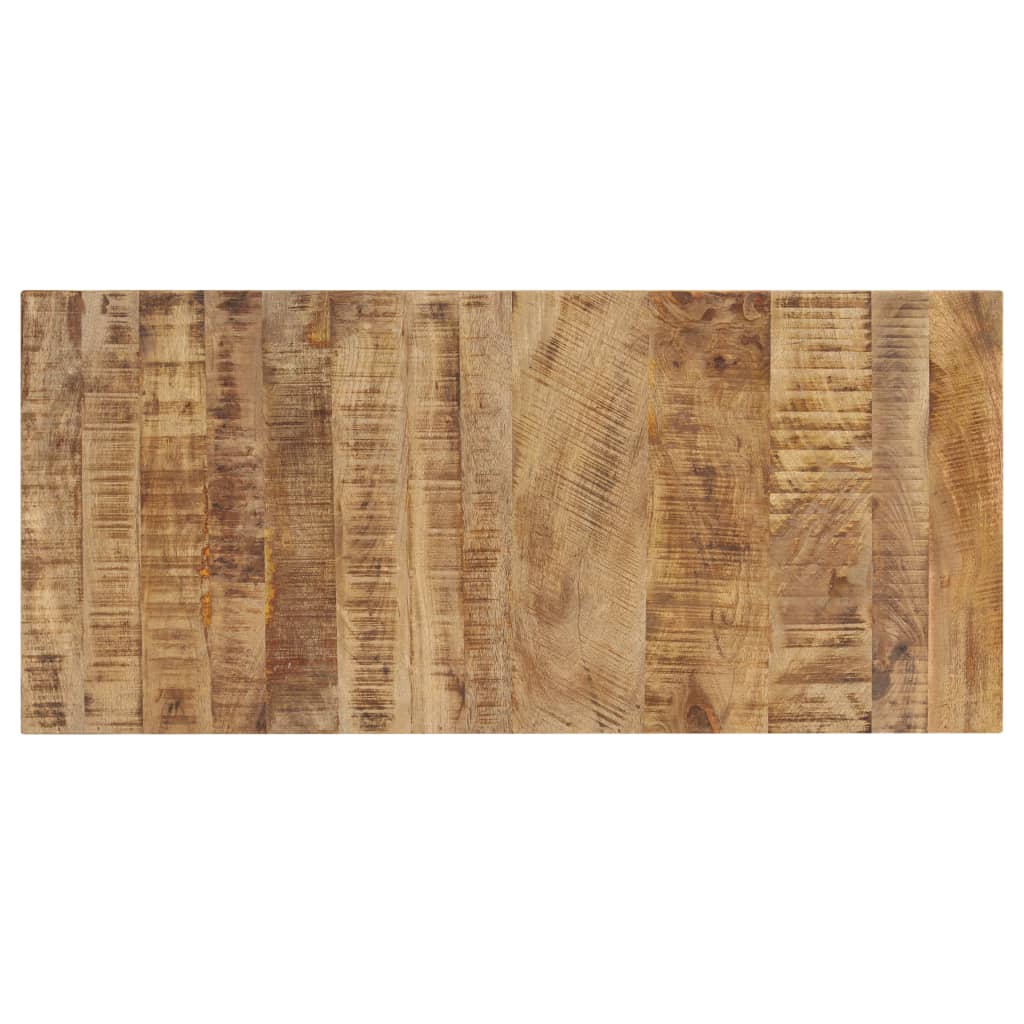 vidaXL Mesa de centro c/ rodas madeira mangueira maciça 110x50x37 cm