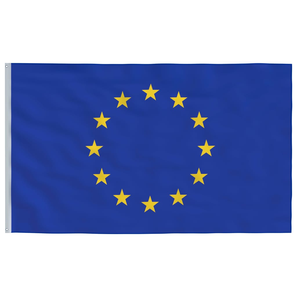 vidaXL Bandeira da União Europeia e mastro 5,55 m alumínio