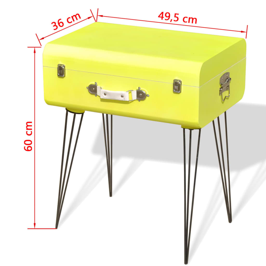 vidaXL Móvel de apoio 49,5x36x60 cm, amarelo