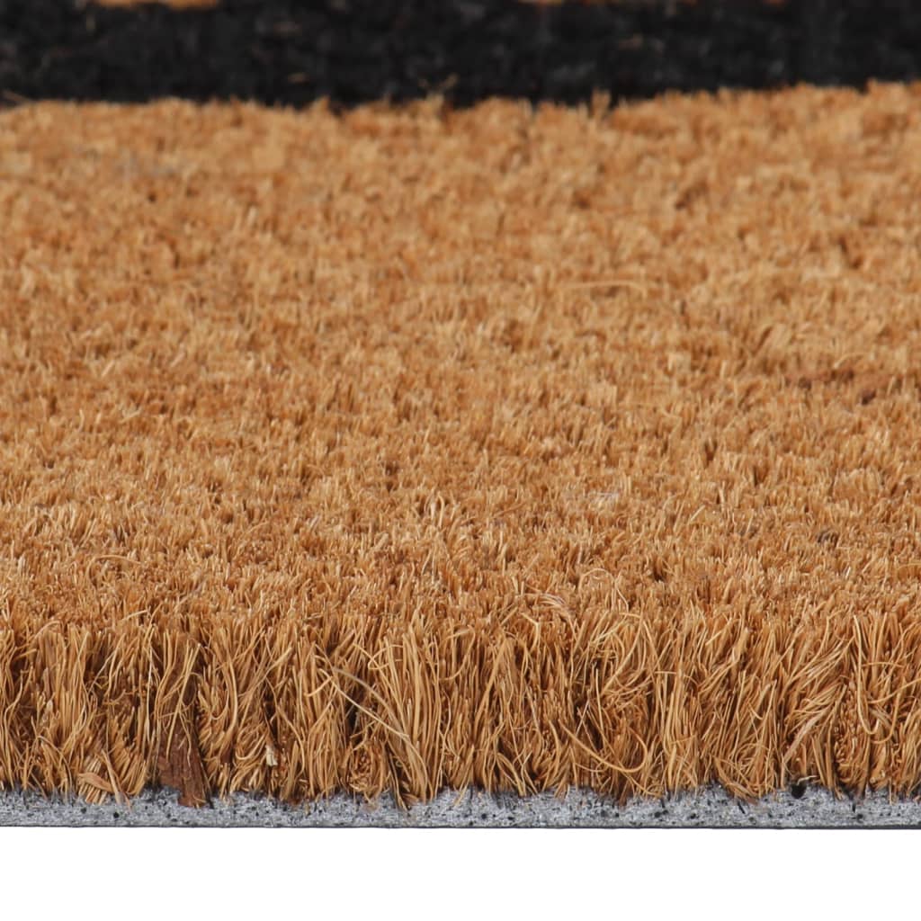 vidaXL Tapete de porta 45x75 cm fibra de coco tufada natural