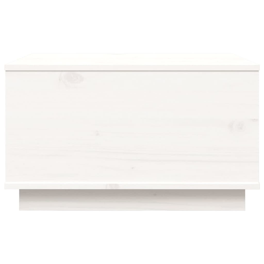 vidaXL Mesa de centro 60x50x35 cm madeira de pinho maciça branco