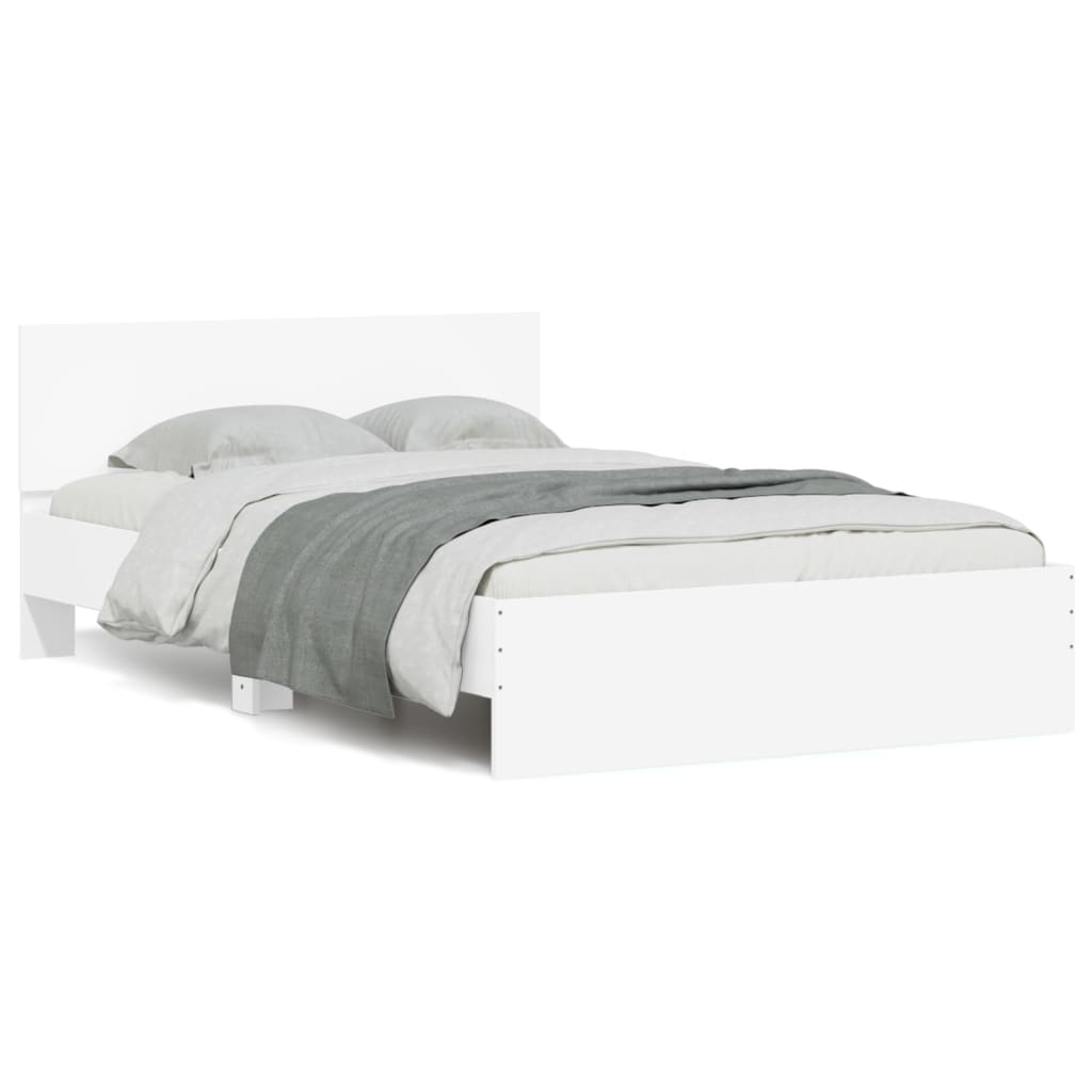 vidaXL Estrutura de cama com cabeceira 120x190 cm branco