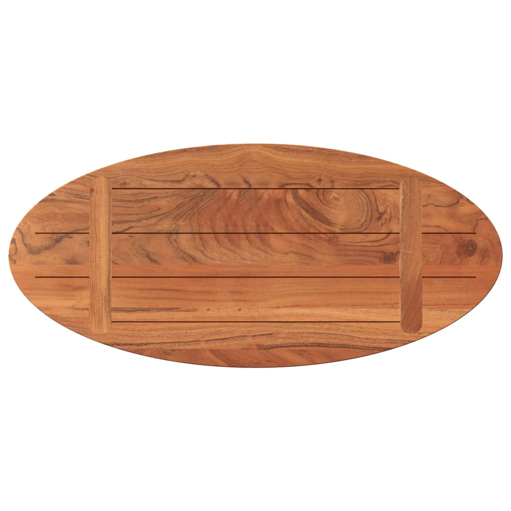vidaXL Tampo de mesa oval 80x40x2,5 cm madeira de acácia maciça