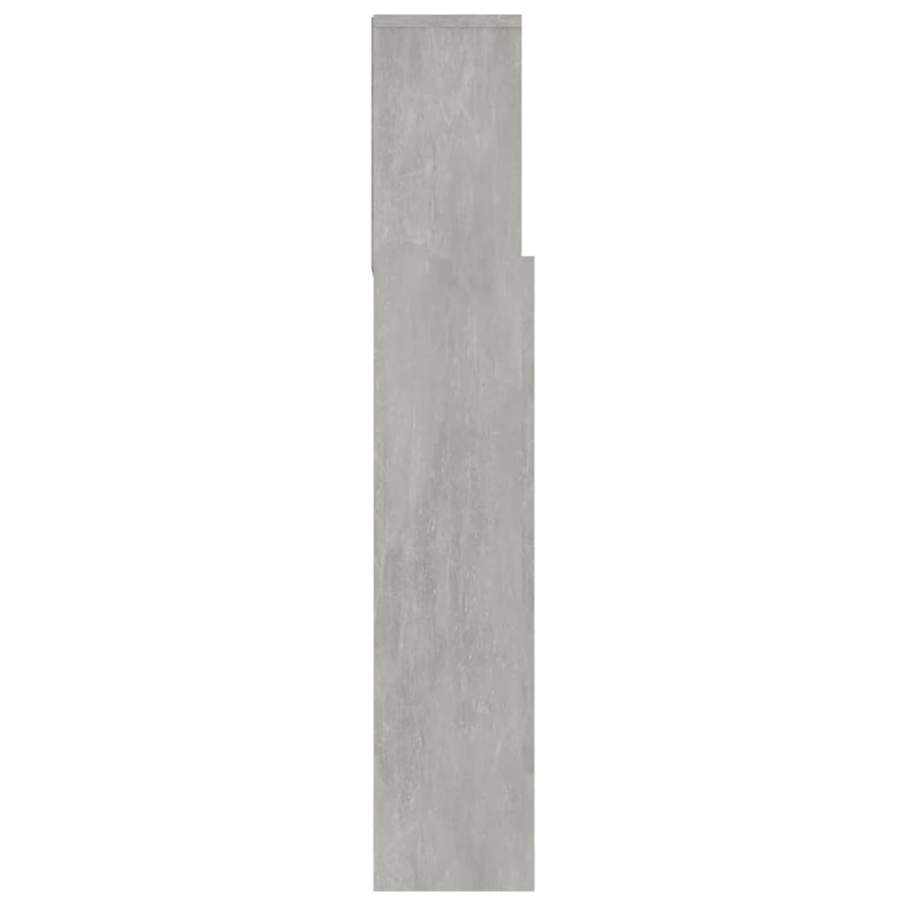 vidaXL Armário de cabeceira 180x19x103,5 cm cinzento cimento