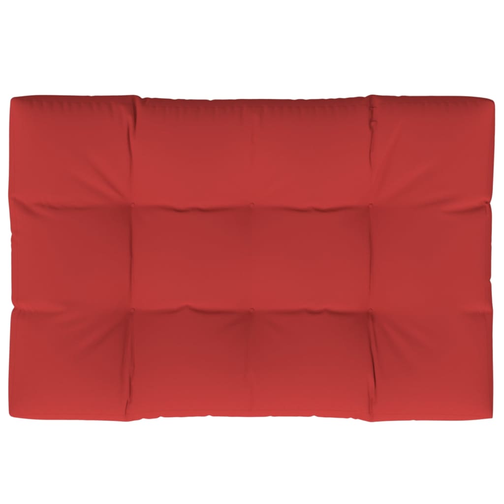 vidaXL Almofadão para sofá de paletes 120x80x12 cm tecido vermelho