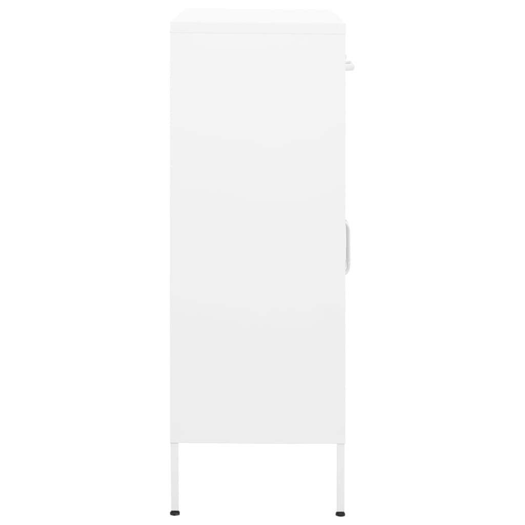 vidaXL Armário de arrumação aço 80x35x101,5 cm branco