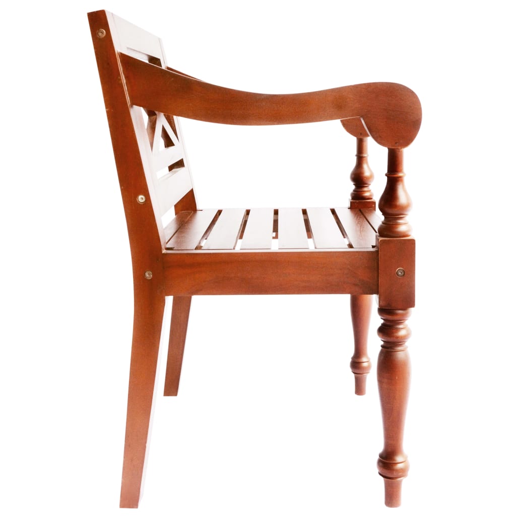 vidaXL Cadeiras Batávia 2 pcs madeira de mogno maciço castanho-escuro