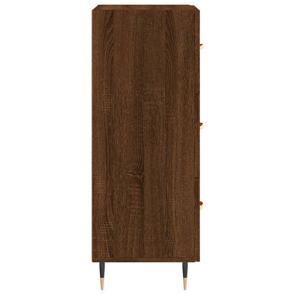 vidaXL Aparador 34,5x34x90 cm derivados de madeira carvalho castanho
