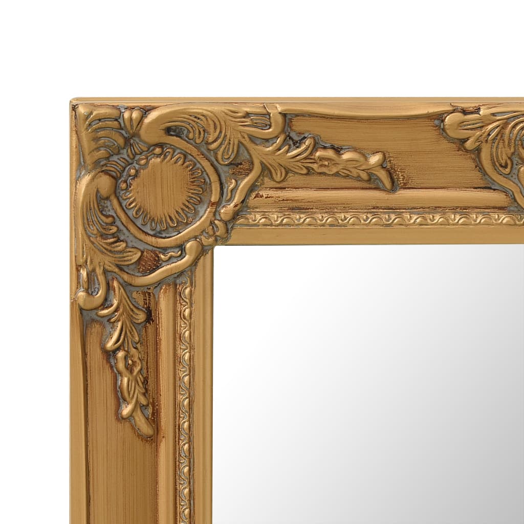 vidaXL Espelho de parede estilo barroco 50x50 cm dourado