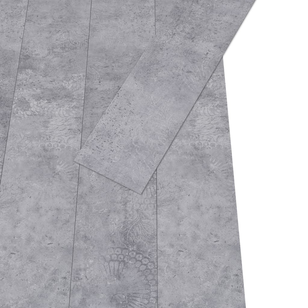 vidaXL Tábuas de soalho PVC autoadesivo 5,02 m² 2 mm cinzento cimento
