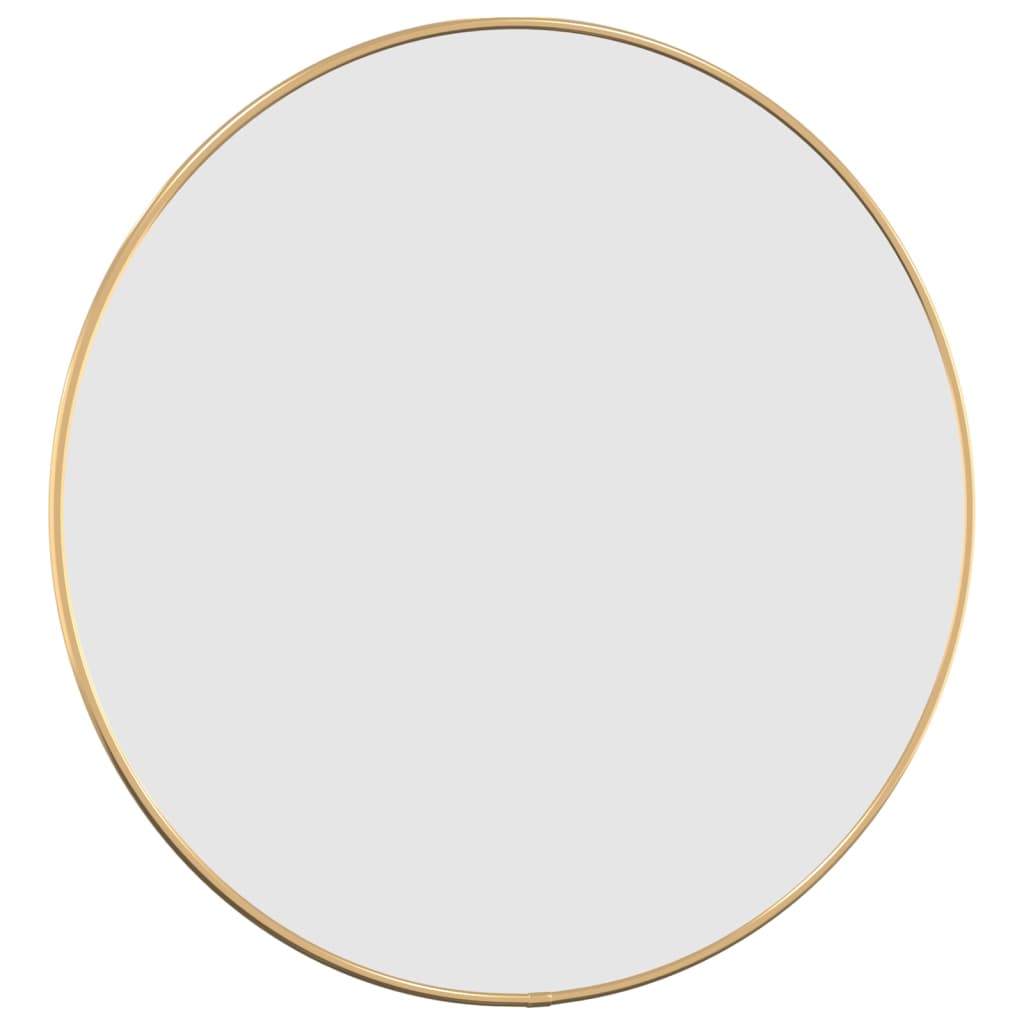 vidaXL Espelho de parede redondo Ø 50 cm dourado