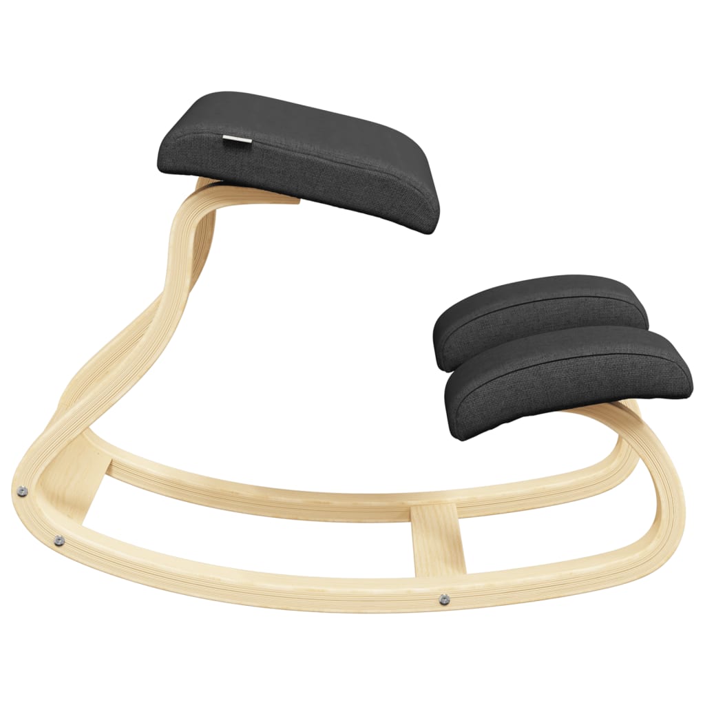 vidaXL Cadeira de ajoelhar 48x71x51 cm contraplacado de bétula preto