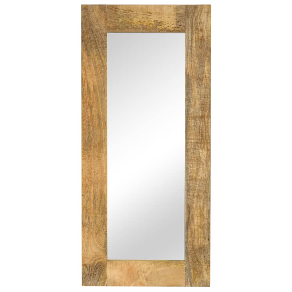 vidaXL Espelho em madeira de mangueira maciça 50x110 cm