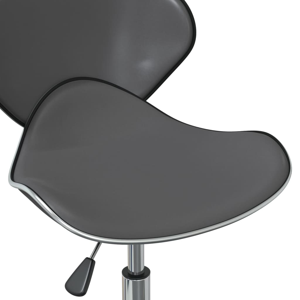 vidaXL Cadeiras de jantar giratórias 2 pcs couro artificial cinzento