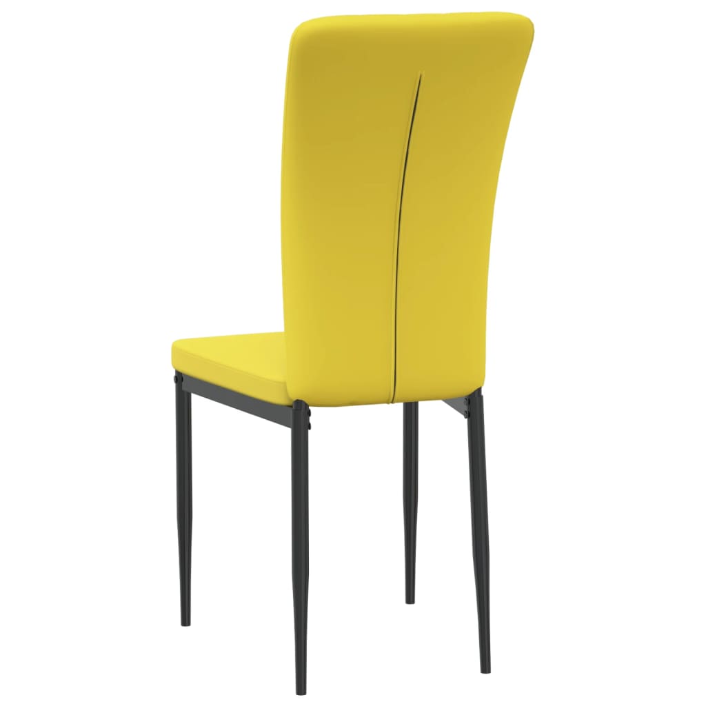 vidaXL Cadeiras de jantar 4 pcs veludo amarelo mostarda