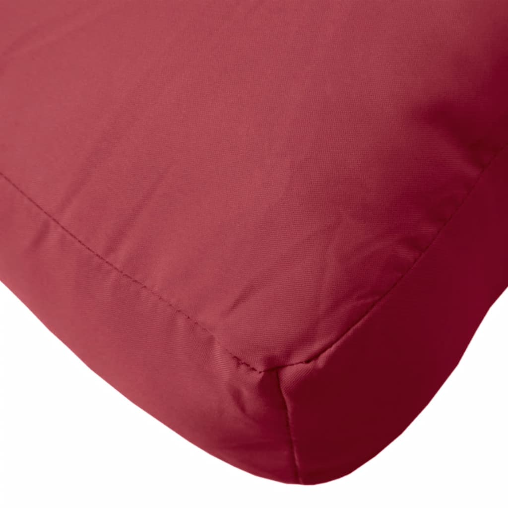 vidaXL Almofadão para sofá de paletes 80x40x12cm tecido vermelho tinto