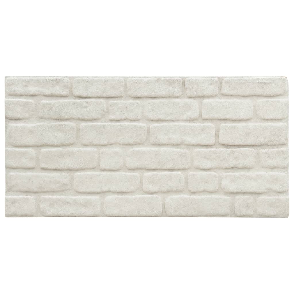 vidaXL Painéis de parede 3D c/ design tijolos brancos 10 pcs EPS