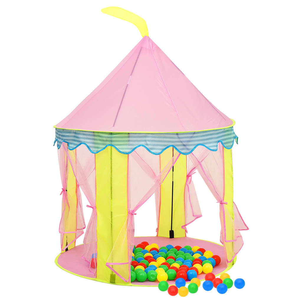 vidaXL Tenda de brincar infantil 100x100x127 cm rosa