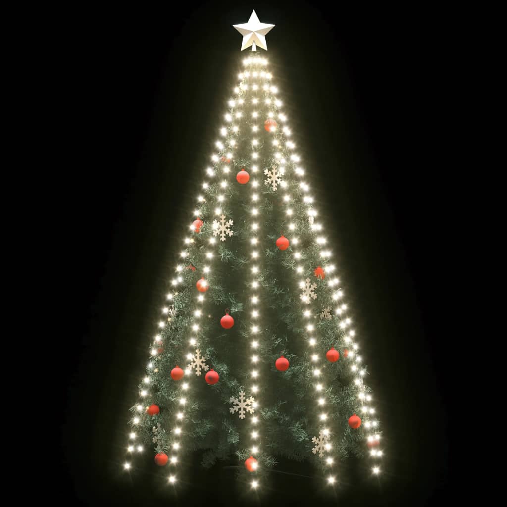 vidaXL Cordão de luzes árvore de Natal 300 luzes LED 300cm branco frio