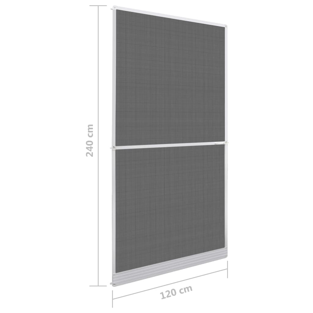 vidaXL Tela anti-insetos articulada para portas 120 x 240 cm branco