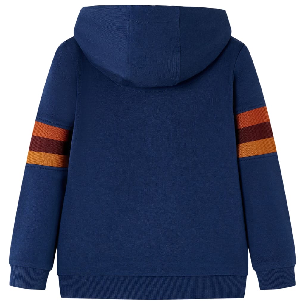 Sweatshirt infantil com capuz azul-marinho 92