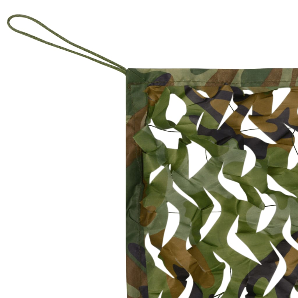 vidaXL Rede de camuflagem com saco de armazenamento 2x7 m verde