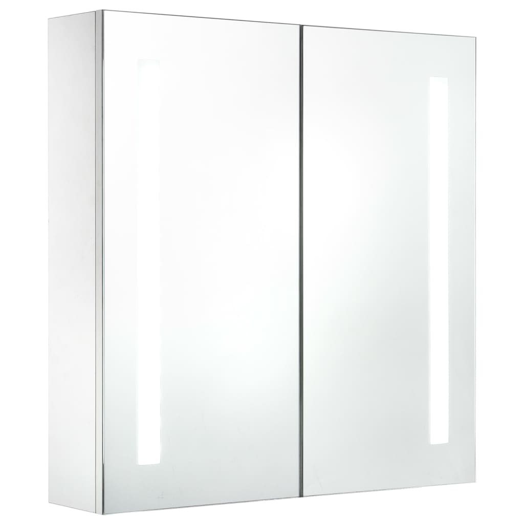 vidaXL Armário espelhado para casa de banho com LED 60x14x62 cm