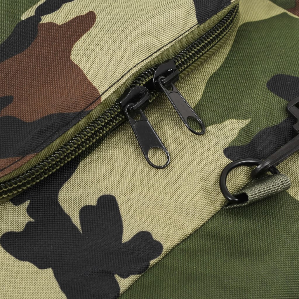 vidaXL Saco de lona estilo militar 3-em-1 90 L camuflagem