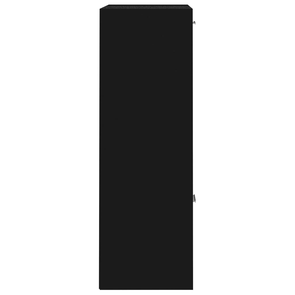 vidaXL Armário de arrumação 60x29,5x90 cm contraplacado preto