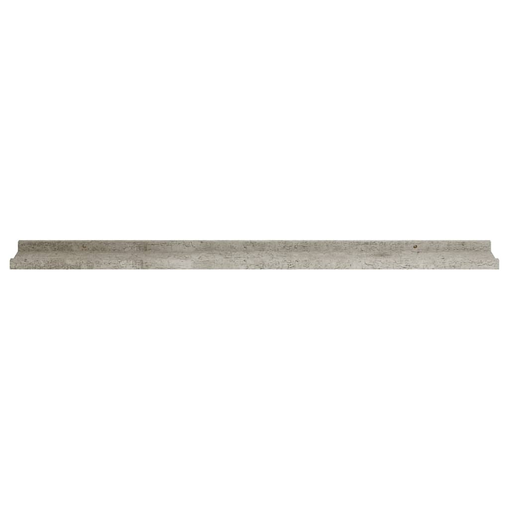 vidaXL Prateleiras de parede 4 pcs 100x9x3 cm cinzento cimento