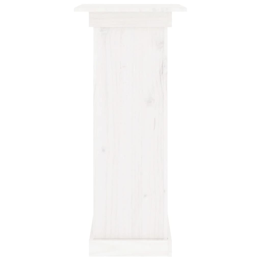 vidaXL Suporte de vasos 40x40x90 cm madeira de pinho maciça branco