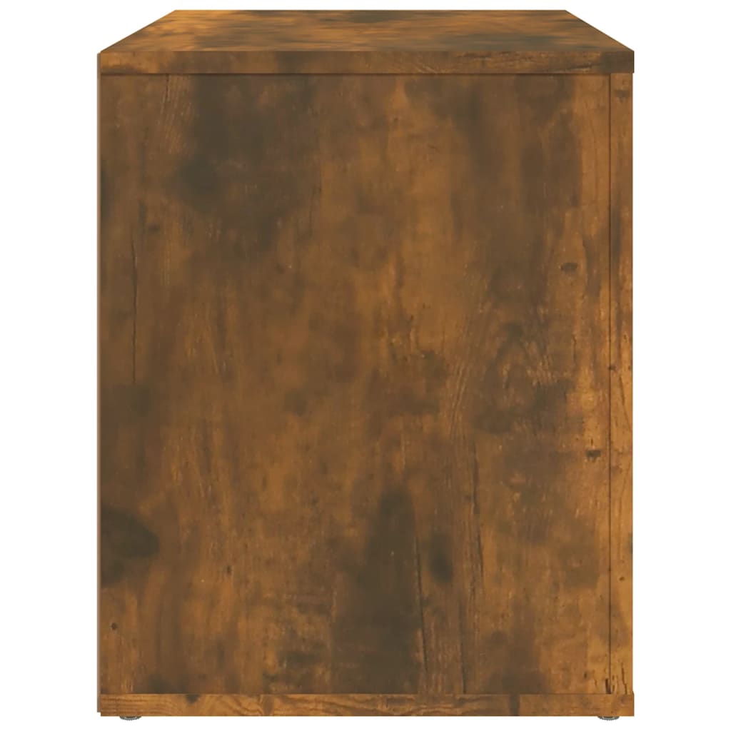 vidaXL Mesa de cabeceira 60x36x45 cm derivados madeira carvalho fumado