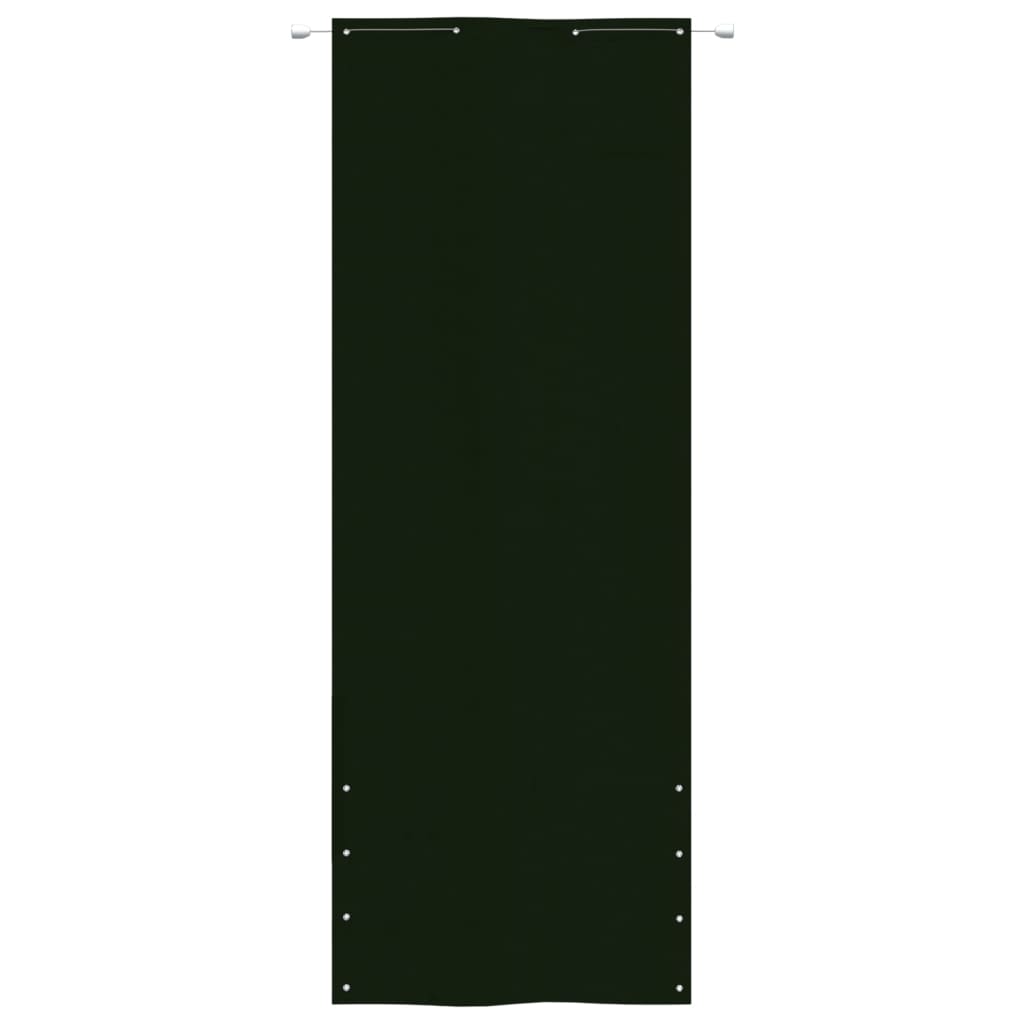 vidaXL Tela de varanda 80x240 cm tecido oxford verde-escuro