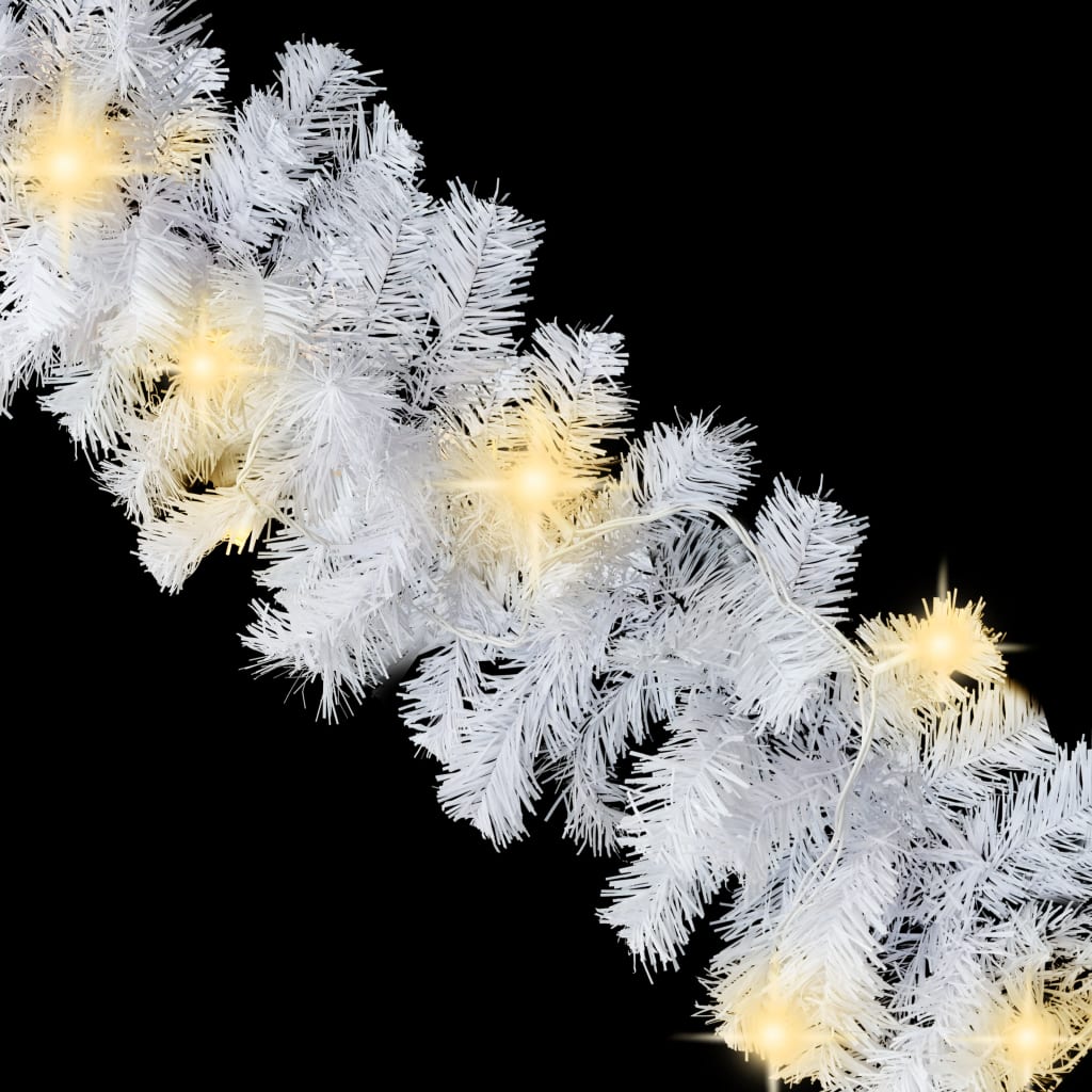 vidaXL Grinalda de Natal com luzes LED 10 m branco