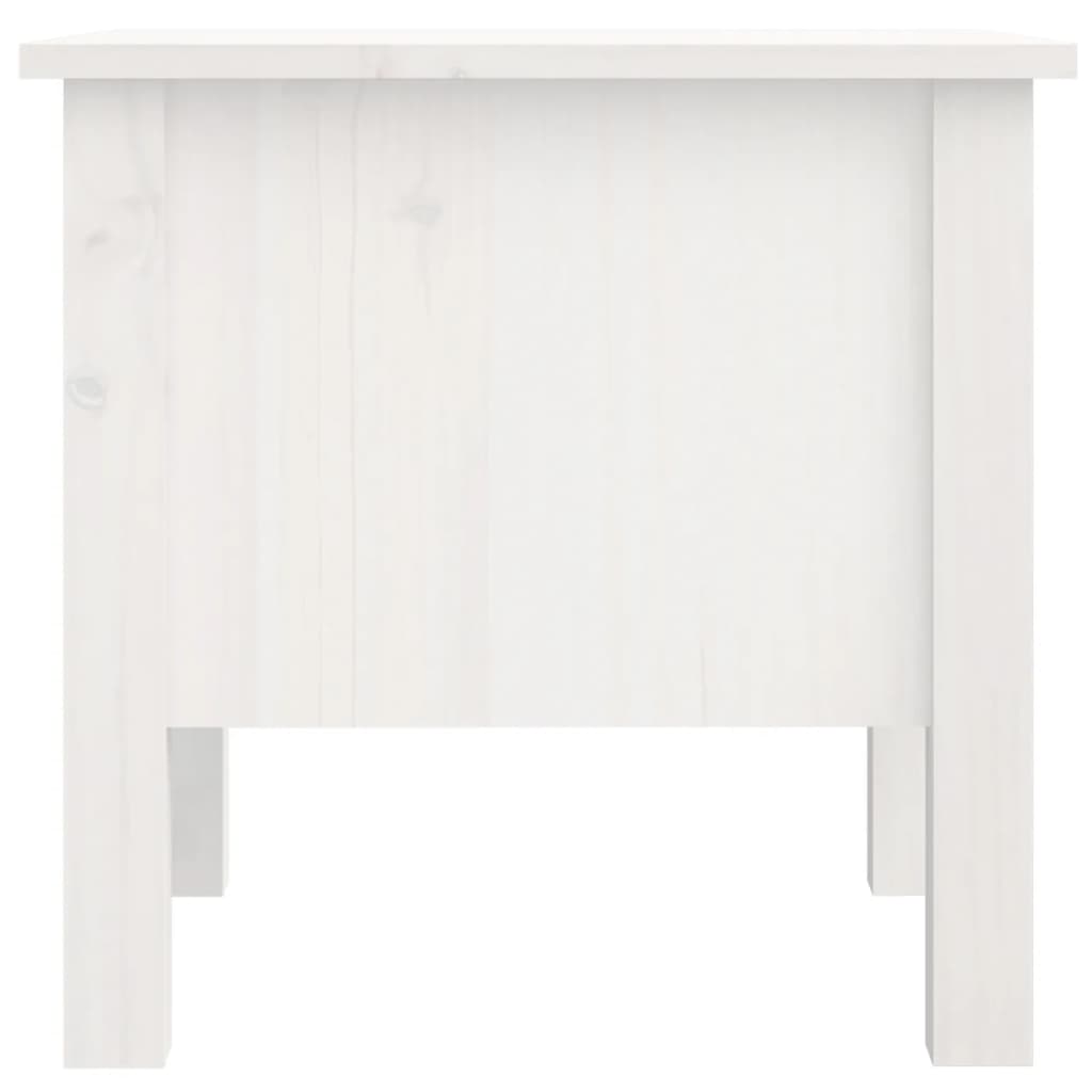 vidaXL Mesas de apoio 2 pcs 40x40x39 cm madeira de pinho maciça branco