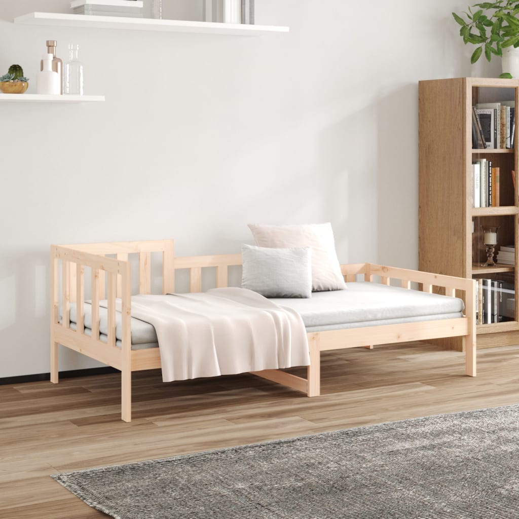 vidaXL Sofá-cama 90x190 cm madeira de pinho maciça