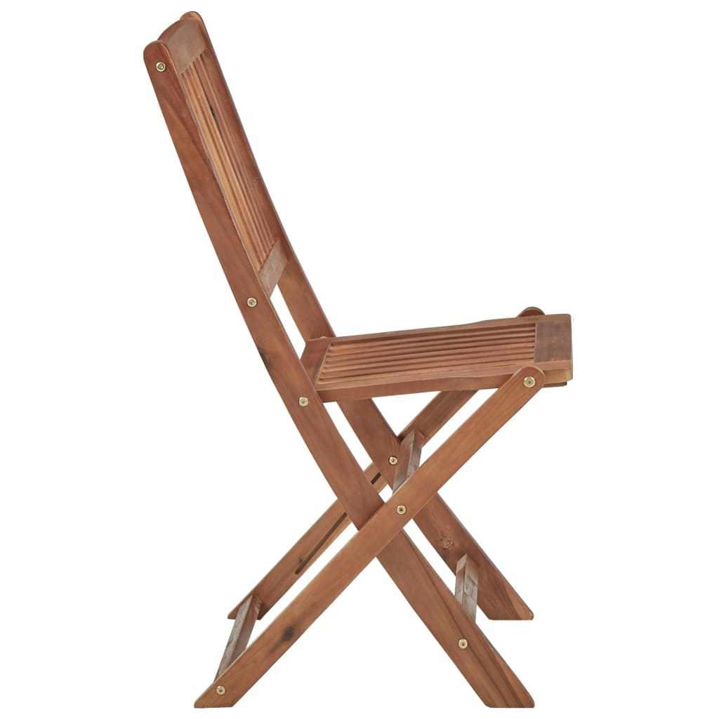vidaXL Cadeiras de jardim dobráveis 2 pcs madeira acácia maciça