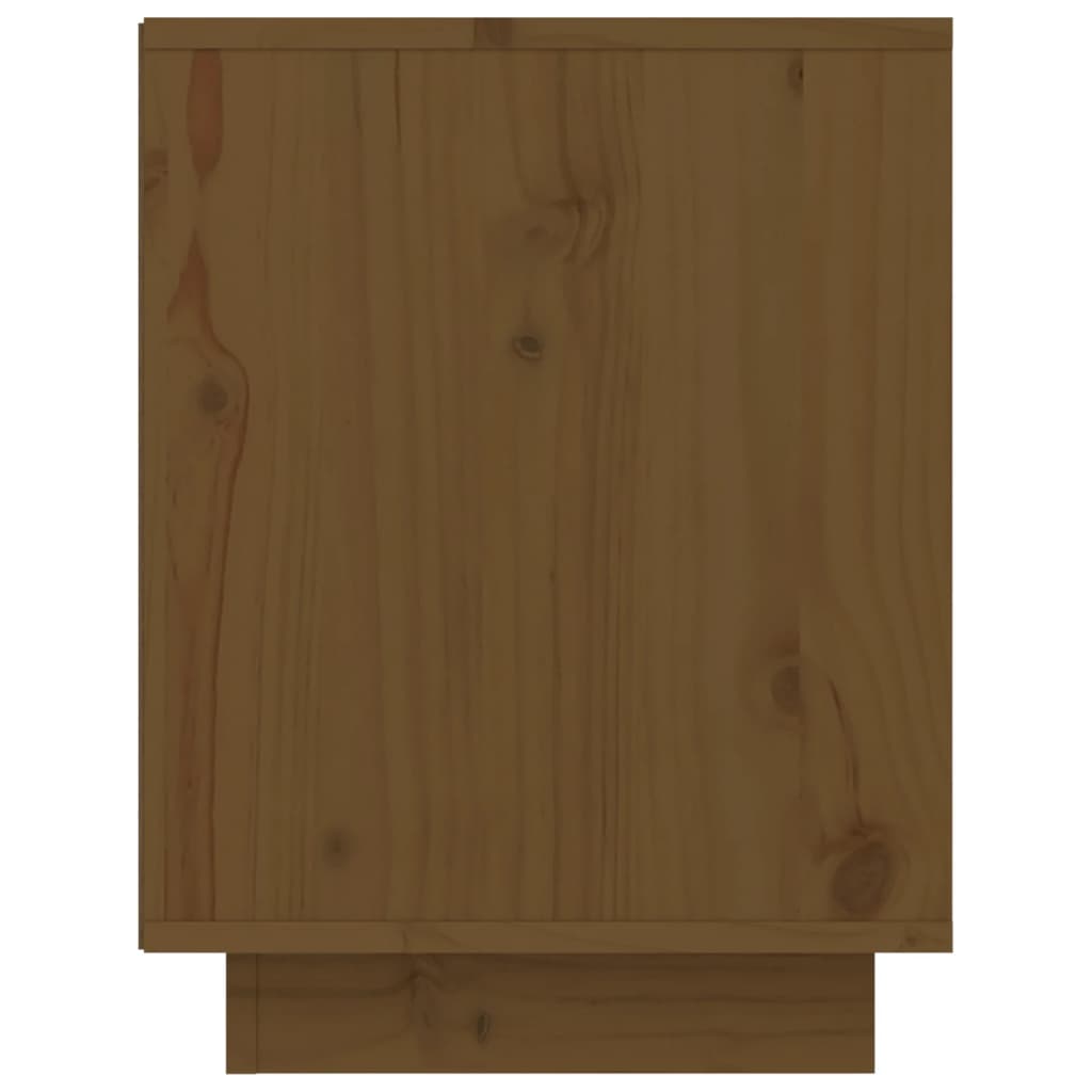 vidaXL Sapateira 60x34x45 cm madeira de pinho maciça castanho mel