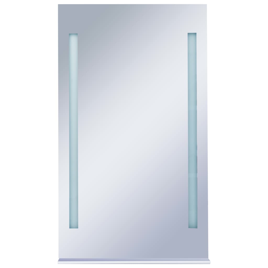 vidaXL Espelho de parede LED c/ prateleira para casa de banho 60x100cm