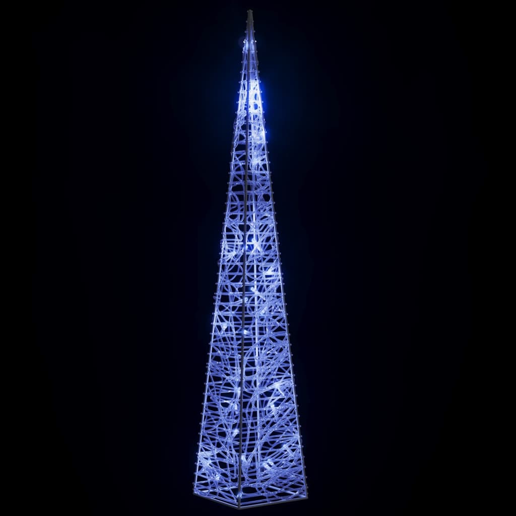 vidaXL Cone de iluminação decorativo c/ LEDs azuis acrílico 60 cm
