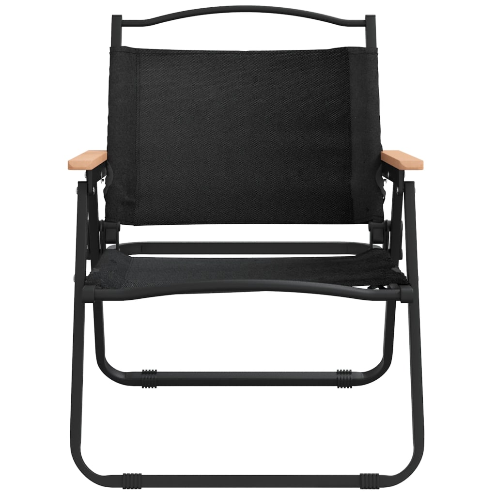 vidaXL Cadeiras de campismo 2 pcs 54x43x59 cm tecido oxford preto
