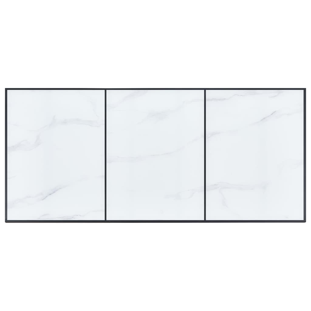 vidaXL Mesa de jantar 180x90x75 cm vidro temperado branco