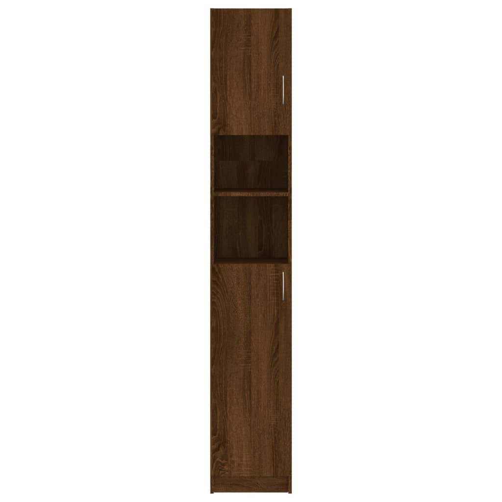 vidaXL Armário WC 32x25,5x190cm derivados de madeira carvalho castanho