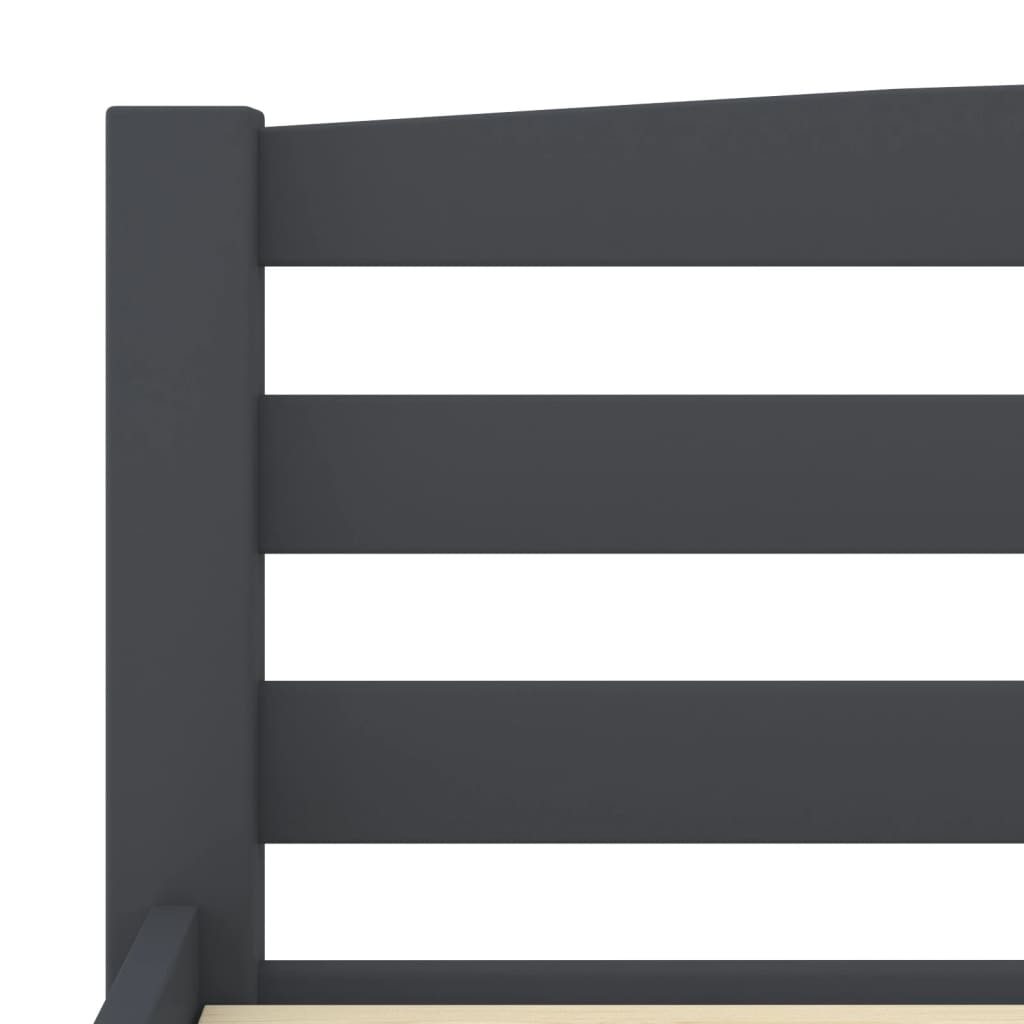 vidaXL Estrutura de cama 120x200 cm pinho maciço cinzento-escuro