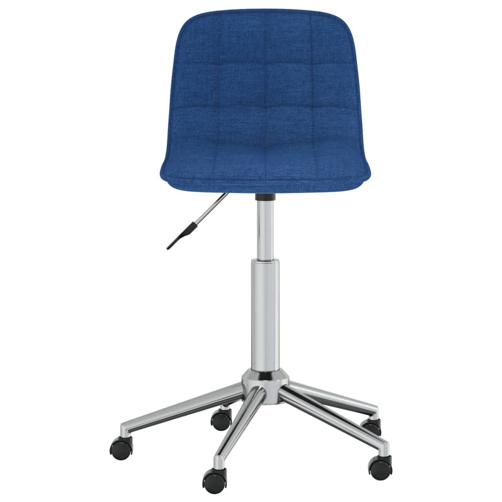 vidaXL Cadeiras de jantar giratórias 2 pcs tecido azul