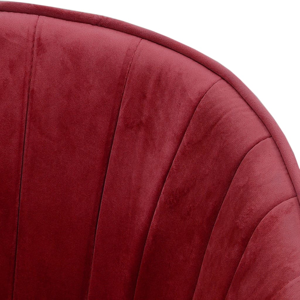vidaXL Cadeira de jantar veludo vermelho tinto