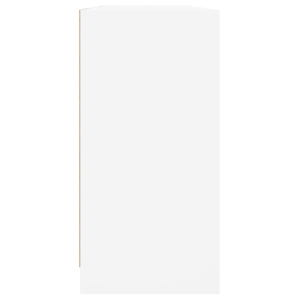 vidaXL Estante c/ portas 204x37x75 cm derivados de madeira branco
